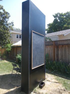 Monolith in backyard
