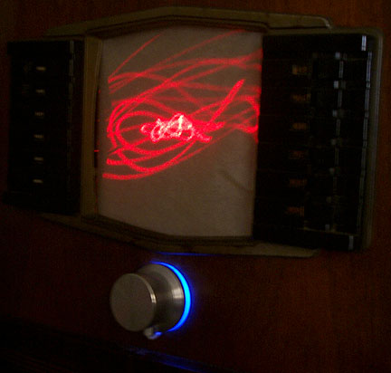 Closeup of radio dial